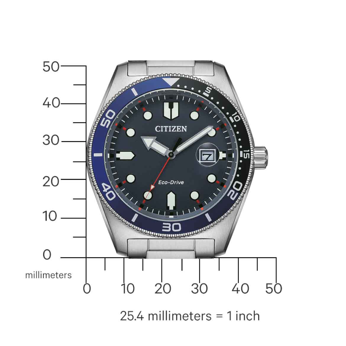 CITIZEN Eco-Drive με Ασημί Ατσάλινο Μπρασελέ AW1760-81E